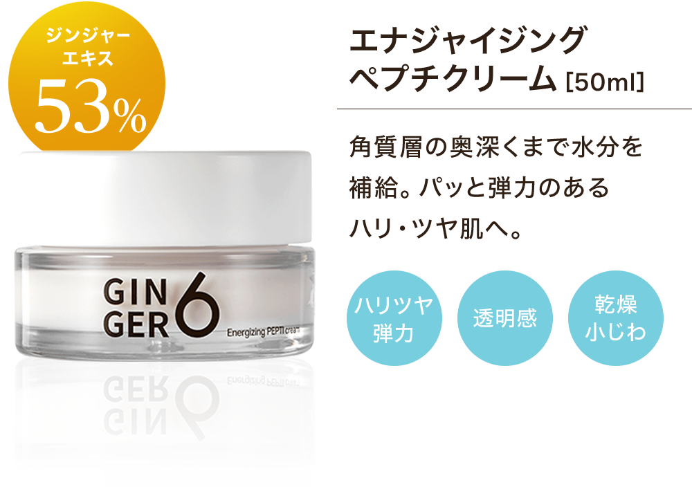 Step5 ジンジャーエキス53% 選べるクリームで守る エナジャイジングペプチクリーム［50ml］